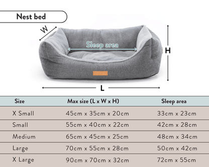 THE BALMORAL | LUXURY HERRINGBONE BOLSTER DOG BED